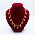 Geometric Hexagon Charm Necklace (Gold Curb Chain)