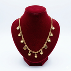 Geometric Hexagon Charm Necklace (Gold Curb Chain)