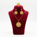 Royal Layered Floral Mandala 3-Piece Set (Gold Tone)