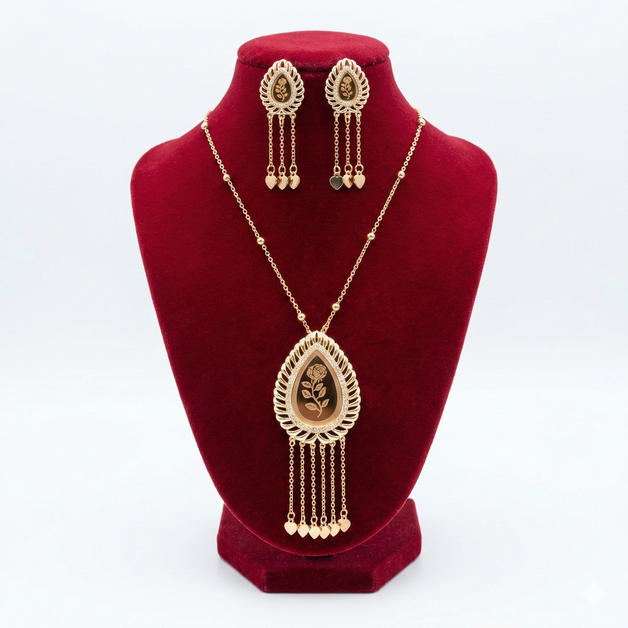 Royal Teardrop Rose Radiant Frame Set