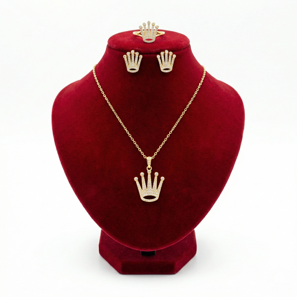 Royal Crystal Crown 3-Piece Set