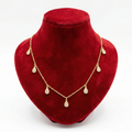 Sparkling Pave Teardrop Charm Necklace