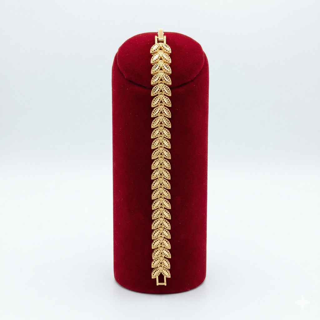 Intricate Filigree Khaleeji Gold-Tone Bracelet