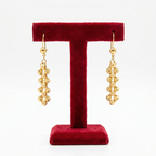 Royal Golden Dorce Bead Cascade Earrings (Shamwa Style)