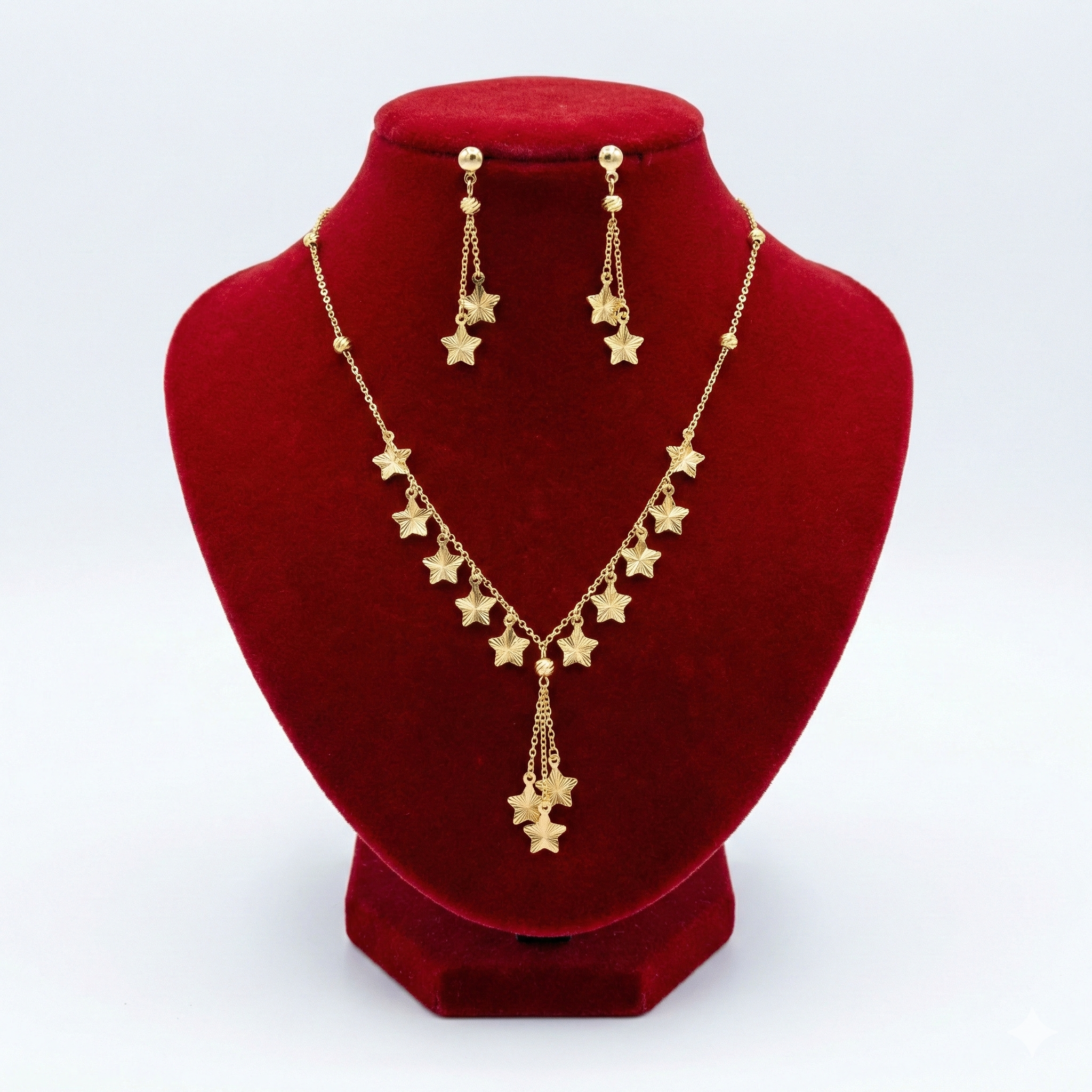 Radiant Celestial Star Charm Gold-Tone Set