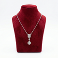 Geometric Diamond-Illusion Drop Necklace
