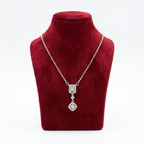 Geometric Diamond-Illusion Drop Necklace