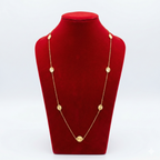Geometric Hexagon Gold-Tone Long Station Necklace