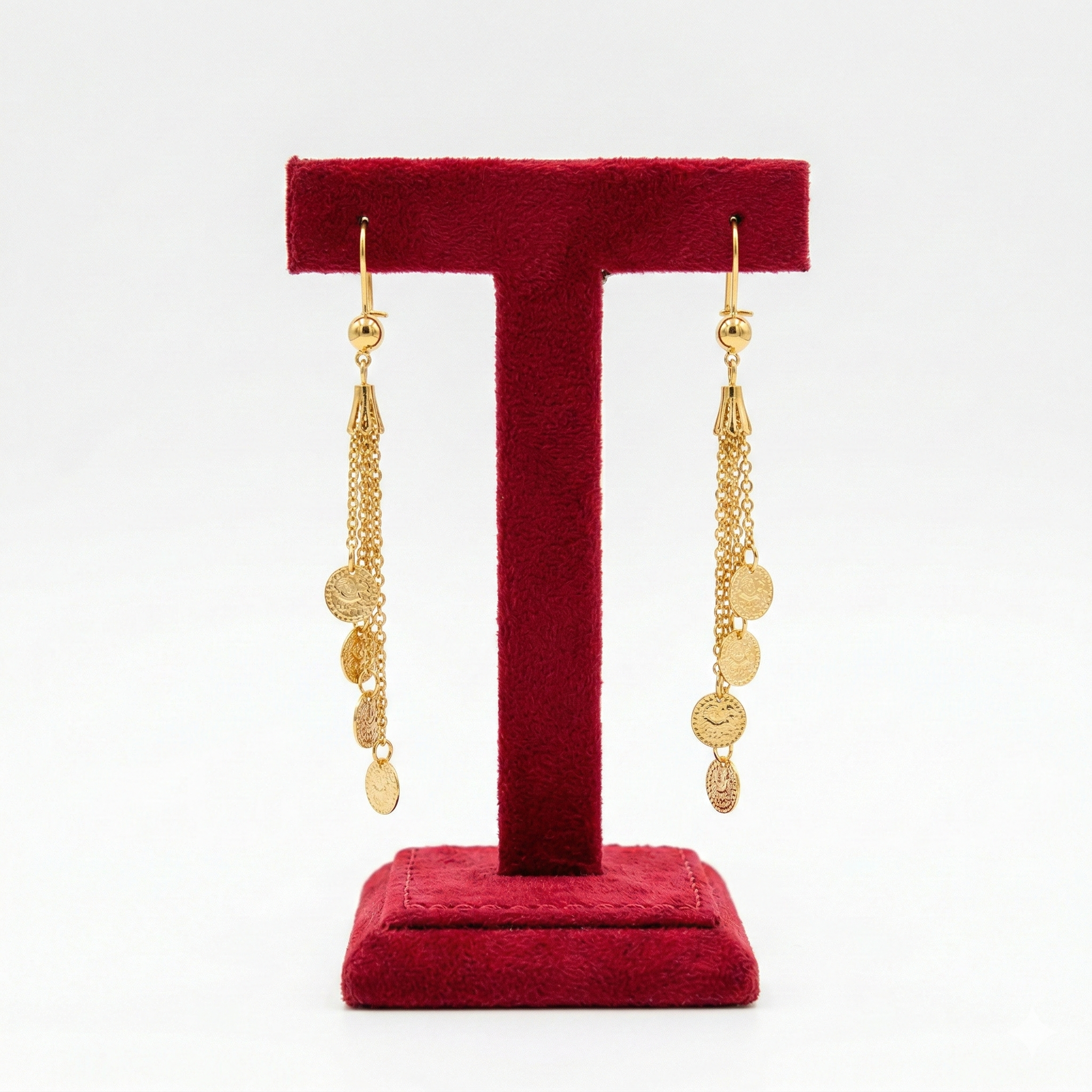 Cascading Coin Tassel Khaleeji Earrings