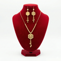 Royal Hexagonal Rose & Popcorn Chain Tassel Set