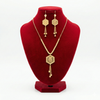 Royal Hexagonal Rose & Popcorn Chain Tassel Set