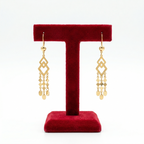 Interlocking Geometric Diamond Dangle Earrings