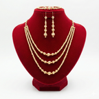 Royal Golden Open Heart Tassel 3-Piece Set