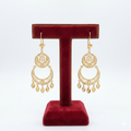 Filigree Crescent Chandelier Earrings