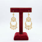 Filigree Crescent Chandelier Earrings