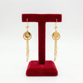 Disc Tassel Drop Earrings