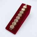 Vintage Lattice Floral Gold-Tone Bracelet
