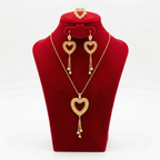Royal Open Heart Geometric Tassel 3-Piece Set