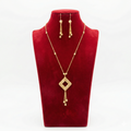 Royal Golden Geometric Diamond Tassel Set