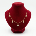 Sparkling Geometric Square Charm Necklace