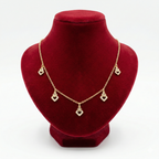 Sparkling Geometric Square Charm Necklace