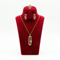Royal Zircon Crystal Link 3-Piece Jewelry Set