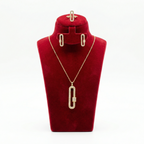 Royal Zircon Crystal Link 3-Piece Jewelry Set