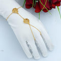 Double Golden Leaf Hand Chain