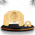 Royal Heritage Rose Filigree Cuff & Ring Set (Gold Tone)