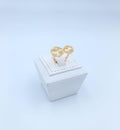 Radiant Sunburst Hexagon Adjustable Ring (Gold Tone)