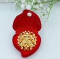 Royal Golden Floral Bouquet Statement Ring