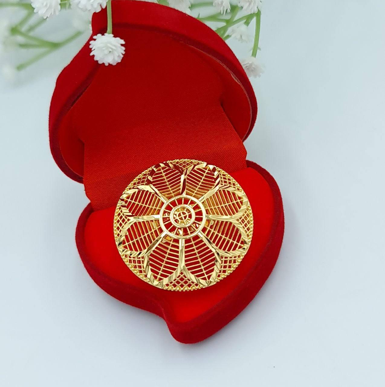 Royal Heritage Lattice Mandala Statement Ring