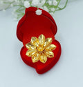 Royal 3D Golden Sunflower Statement Ring