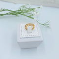 Royal Crystal Bow Double Band Ring (Zircon)