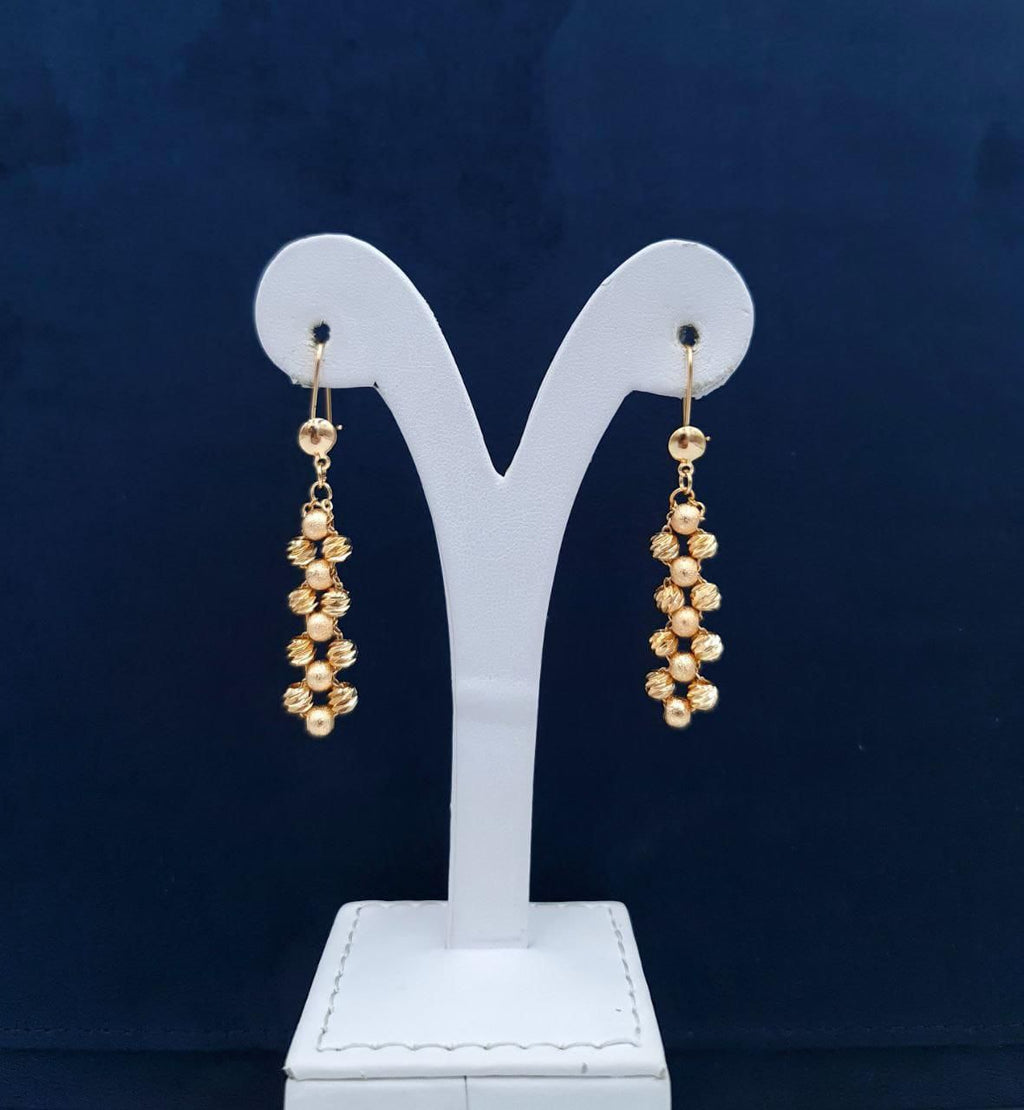 Royal Golden Dorce Bead Cascade Earrings (Shamwa Style)