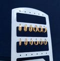 Sparkling Diamond-Cut Gold Huggie Earrings