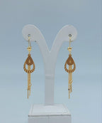Elegant Teardrop Tassel Gold Earrings