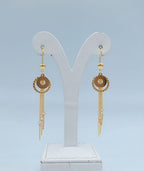 Disc Tassel Drop Earrings