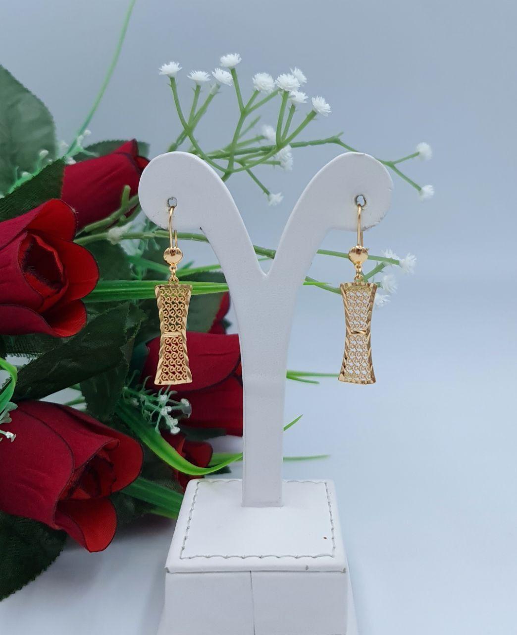 Rectangular Filigree Scroll Earrings