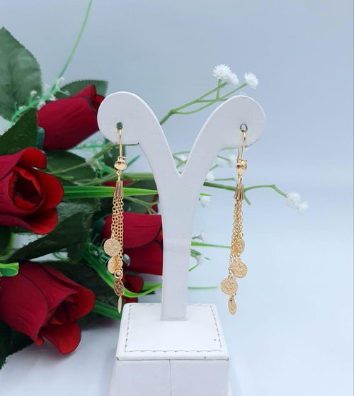 Cascading Coin Tassel Khaleeji Earrings