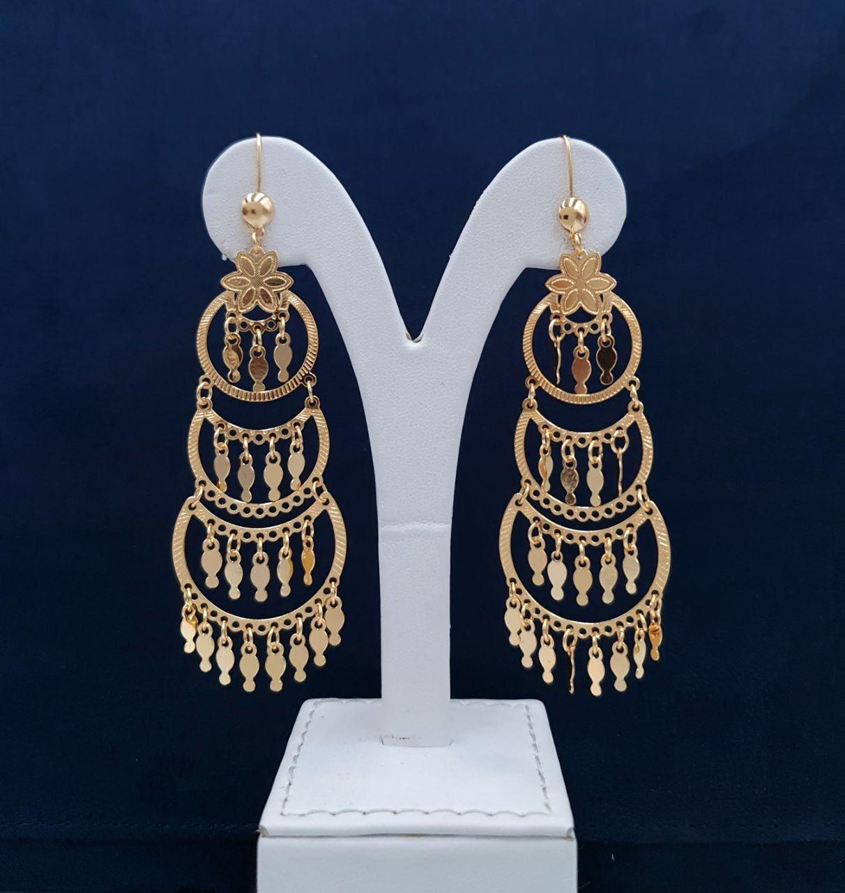 Multi-Tiered Floral Chandelier Statement Earrings