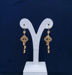 Woven Filigree Diamond Dangle Earrings