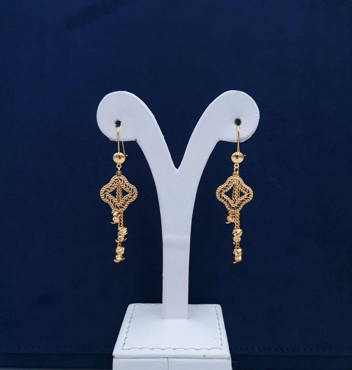 Woven Filigree Diamond Dangle Earrings