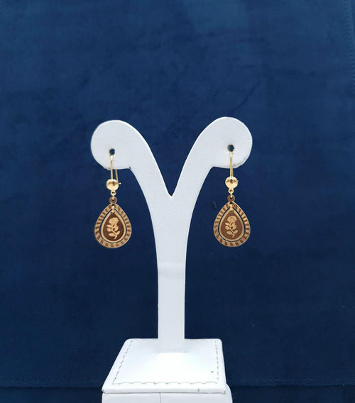Classic Teardrop Rose Drop Earrings
