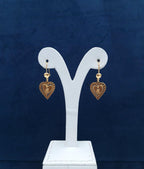 Classic Heart Rose Drop Earrings