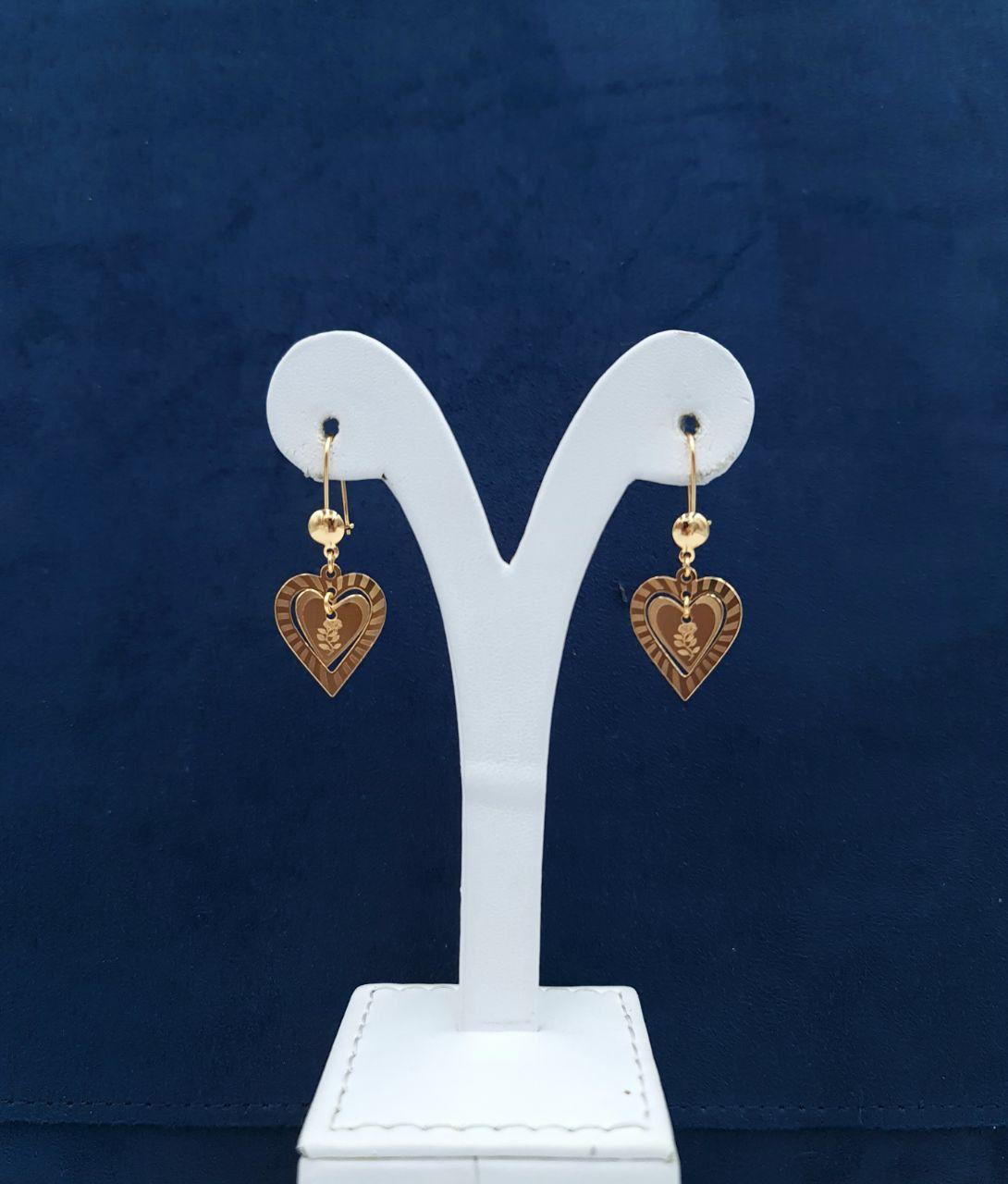 Classic Heart Rose Drop Earrings