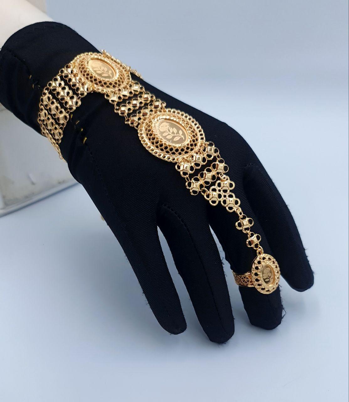 Royal Rose Gold Hand Bracelet (Panja/Kaff)