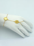 Dainty Rose Coin Chain Hand Bracelet