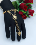 Royal Diamond Rose Gold Hand Bracelet