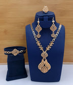 Royal Filigree Leaf 4-Piece Jewelry Set